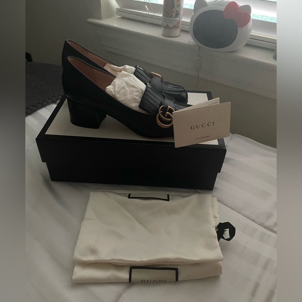 !! Gucci Black Marmont Platform Heels !!